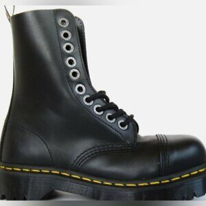 NNB Dr Marten AW004 non-safety Steel Toe 10 eyelet Leather BXB combat Boots 6